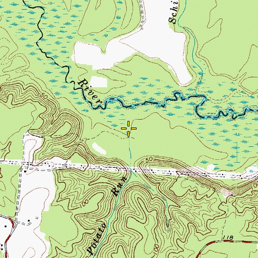 Topographic Map of Potato Run, VA