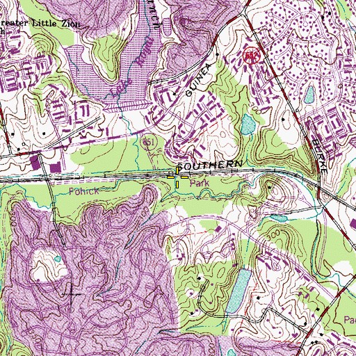 Topographic Map of Rabbit Branch, VA