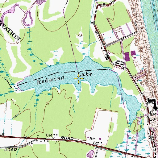 Topographic Map of Lake Redwing, VA