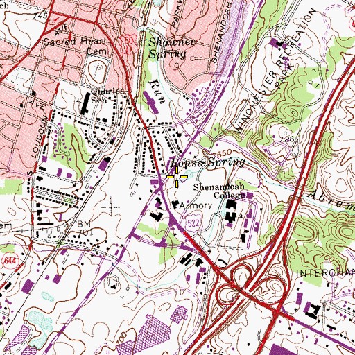 Topographic Map of Rouss Spring, VA