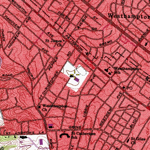 Topographic Map of Saint Christopher's School, VA