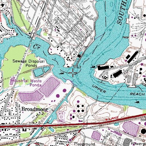 Topographic Map of Saint Julian Creek, VA