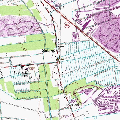 Topographic Map of Salem, VA