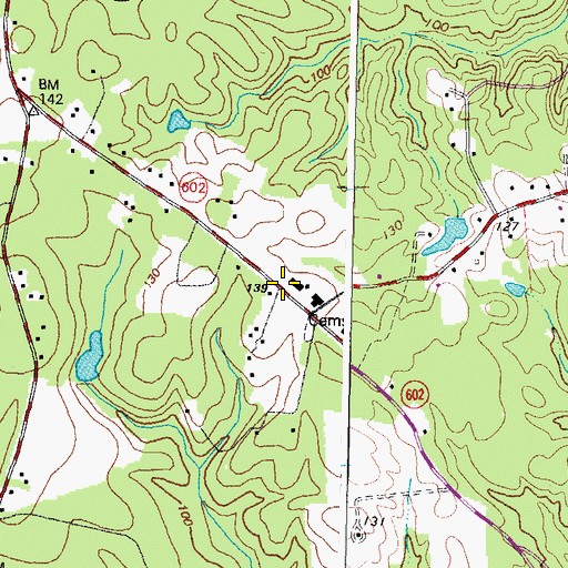Topographic Map of Samaria High School, VA