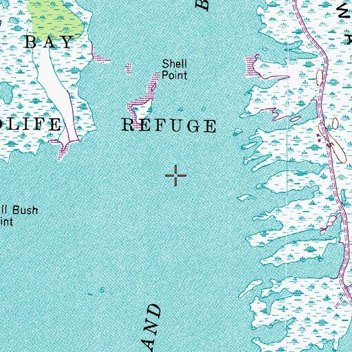 Topographic Map of Sand Bay, VA