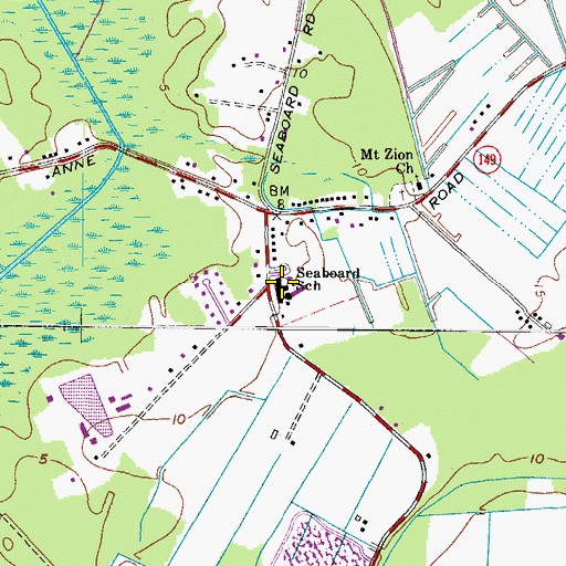 Topographic Map of Princess Anne Elementary School, VA