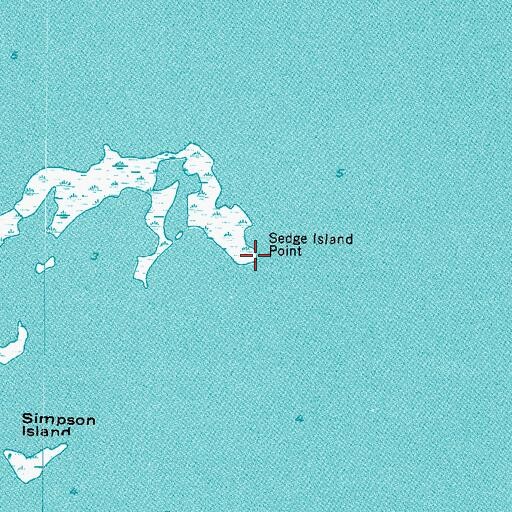 Topographic Map of Sedge Island Point, VA
