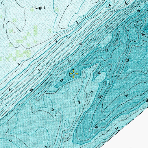 Topographic Map of Hampton Roads, VA