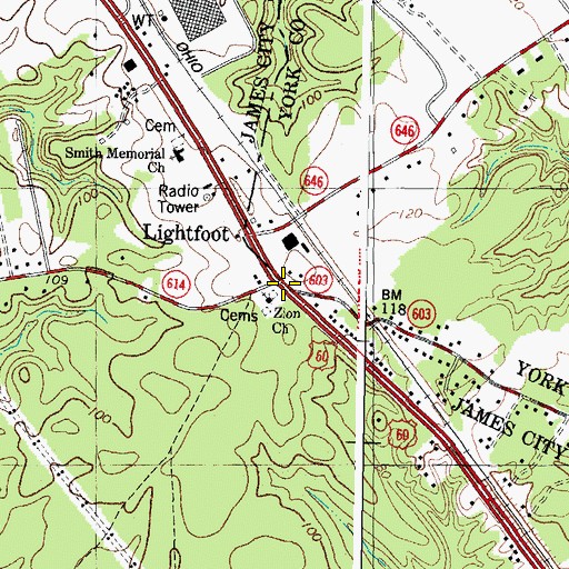 Topographic Map of Zion Church, VA