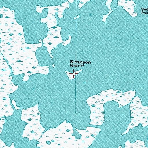 Topographic Map of Simpson Island, VA