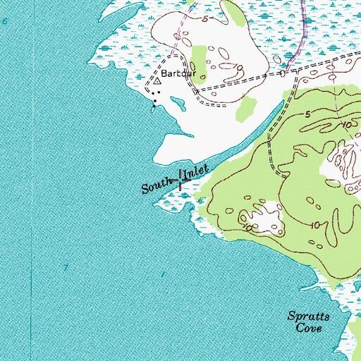 Topographic Map of South Inlet, VA