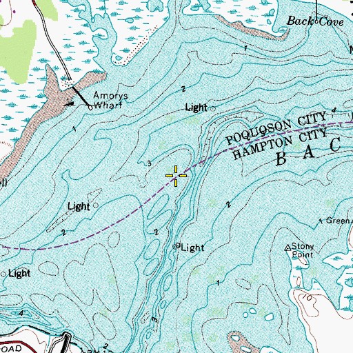Topographic Map of Southwest Branch Back River, VA