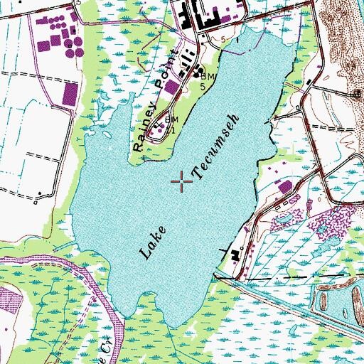 Topographic Map of Lake Tecumseh, VA