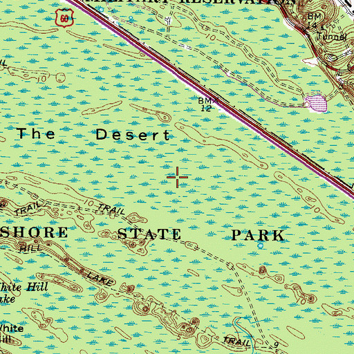 Topographic Map of The Desert, VA