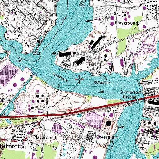 Topographic Map of Upper Reach, VA