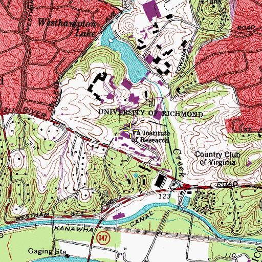 Topographic Map of Virginia Institute of Research, VA