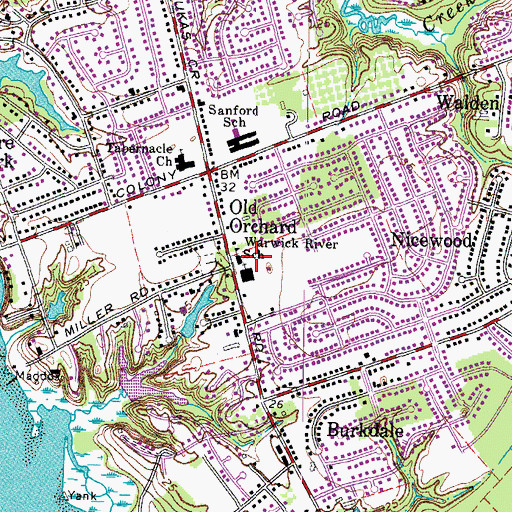 Topographic Map of Warwick River Christian School, VA