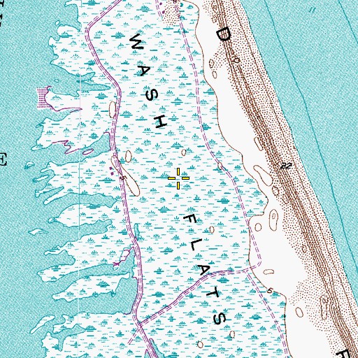 Topographic Map of Wash Flats, VA