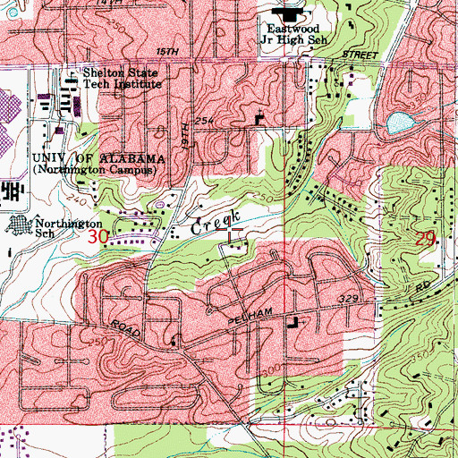 Topographic Map of Circlewood, AL