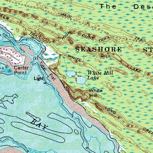 Topographic Map of White Hill Lake, VA