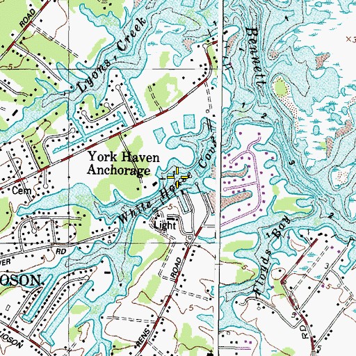 Topographic Map of White House Cove, VA