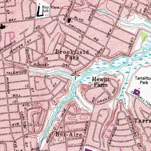 Topographic Map of Talbots Branch, VA