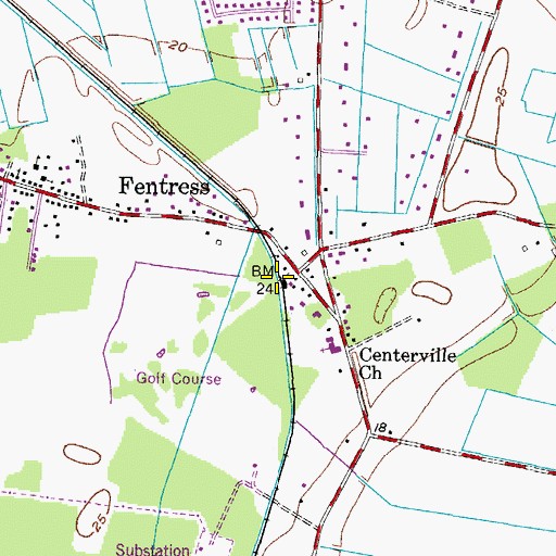 Topographic Map of Centerville Station, VA