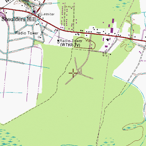 Topographic Map of WYAH-TV (Portsmouth), VA