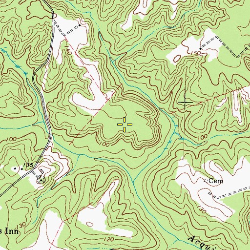 Topographic Map of King William County, VA