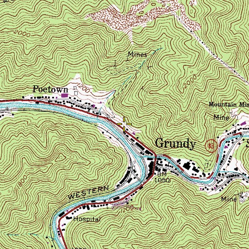 Topographic Map of F B Fowler Heliport, VA