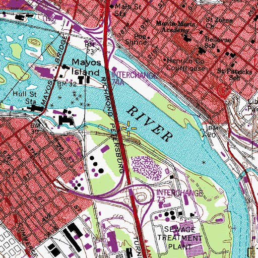 Topographic Map of Walker Creek, VA