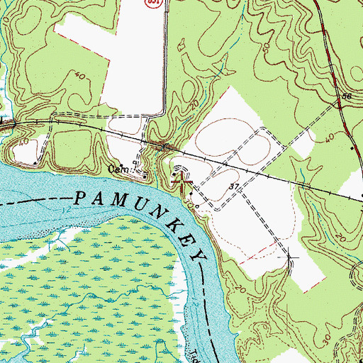 Topographic Map of Johnson Landing, VA