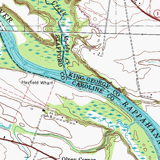 Topographic Map of Hayfield Bar, VA