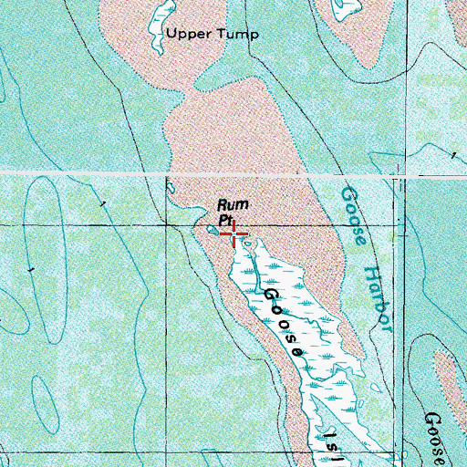 Topographic Map of Rum Point, VA