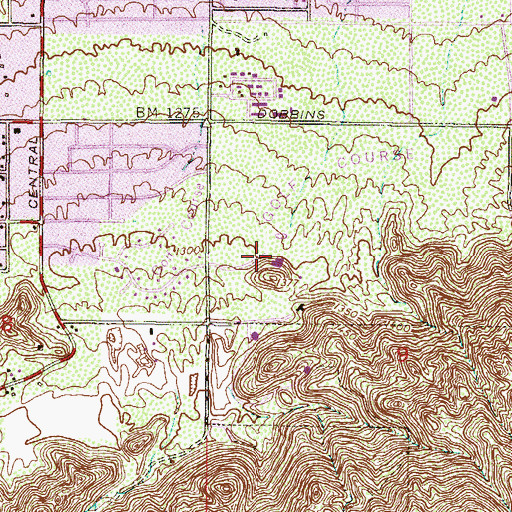 Topographic Map of Mystery Castle, AZ