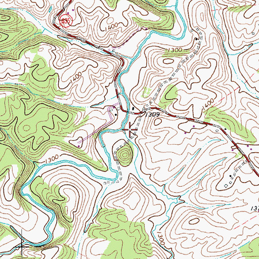 Topographic Map of Barterbrook Branch, VA