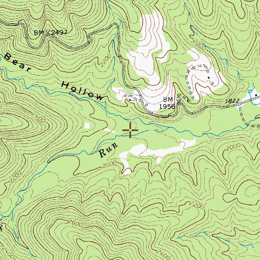 Topographic Map of Big Bear Hollow, VA