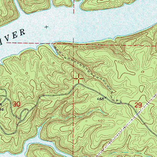 Topographic Map of Gilmore (historical), AL