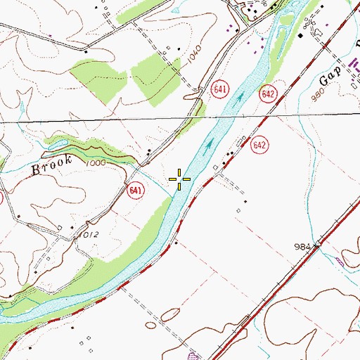 Topographic Map of Bonnie Brook, VA