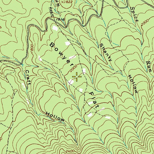 Topographic Map of Bowyer Flat, VA