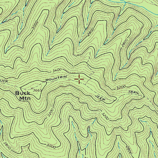 Topographic Map of Buck Mountain Trail, VA