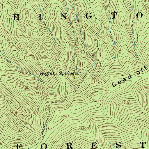 Topographic Map of Buffalo Spring, VA