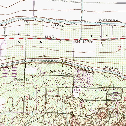 Topographic Map of North Highline Lateral Canal, AZ