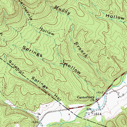 Topographic Map of California Hollow, VA