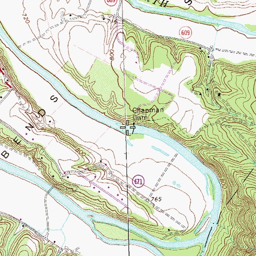 Topographic Map of Chapman Dam, VA