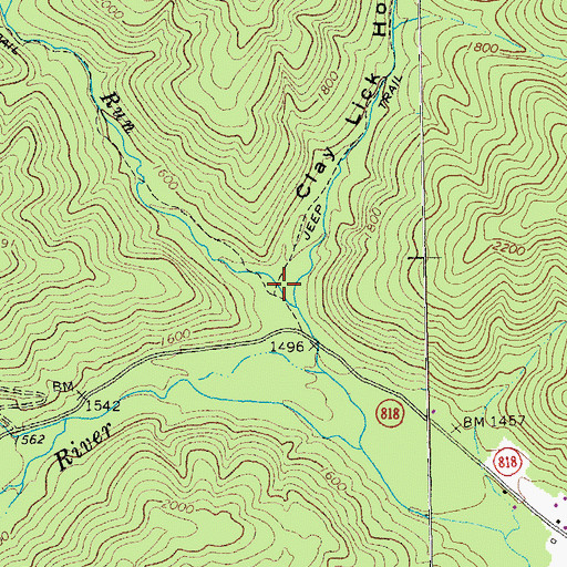 Topographic Map of Clay Lick Hollow, VA