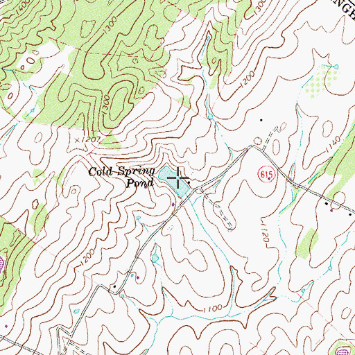 Topographic Map of Cold Spring Pond, VA