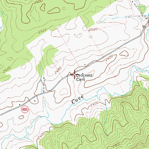 Topographic Map of Crockett Cemetery, VA
