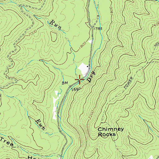 Topographic Map of Cub Run, VA
