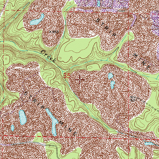 Topographic Map of Kellerman Number 1 Mine, AL